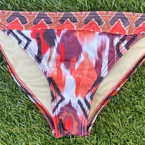 HURLEY Ikat Mayan Print Aztec Diamond Bikini Bottom Size S